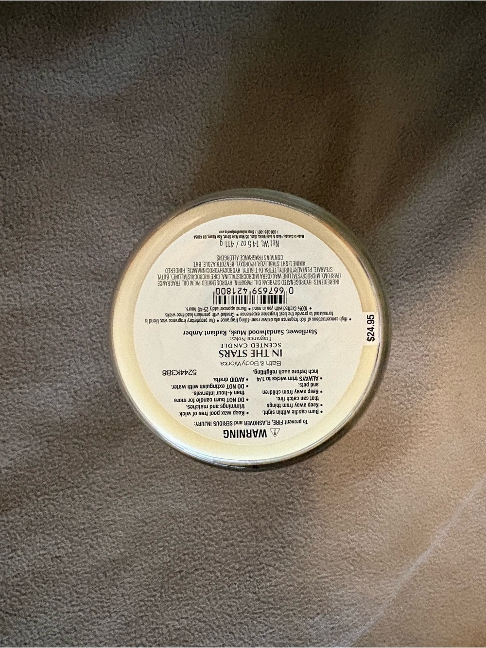 New Bath & Body Works In The Stars 3 Wick Candle - Picture 2 of 2